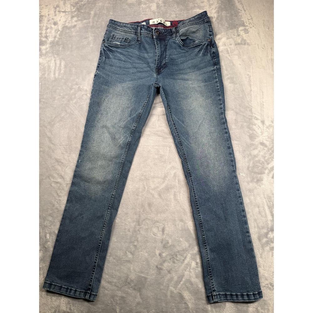 Artful Rebel Straight Leg Jeans Mens 32x30 Blue Denim Cotton Stretch Low Rise
